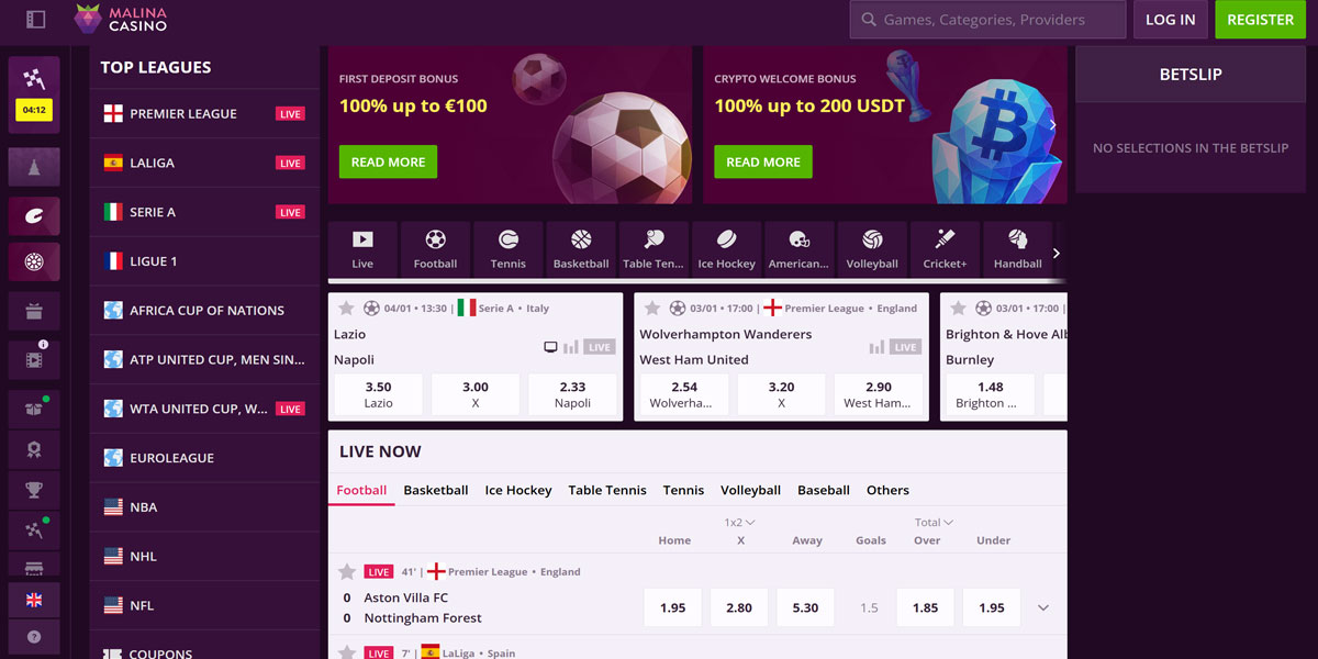 Malina Kazino Športne Stave