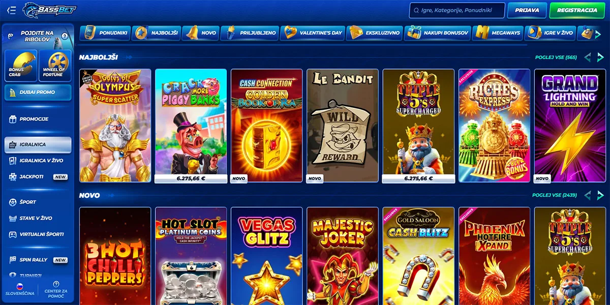 BassBet Casino Slot Games