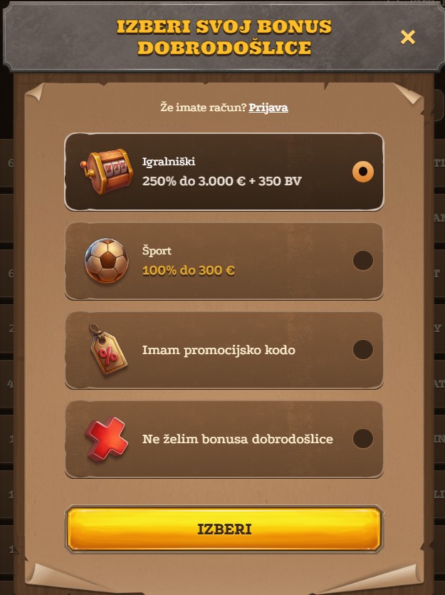 Lizaro Kazino Prijava Shot