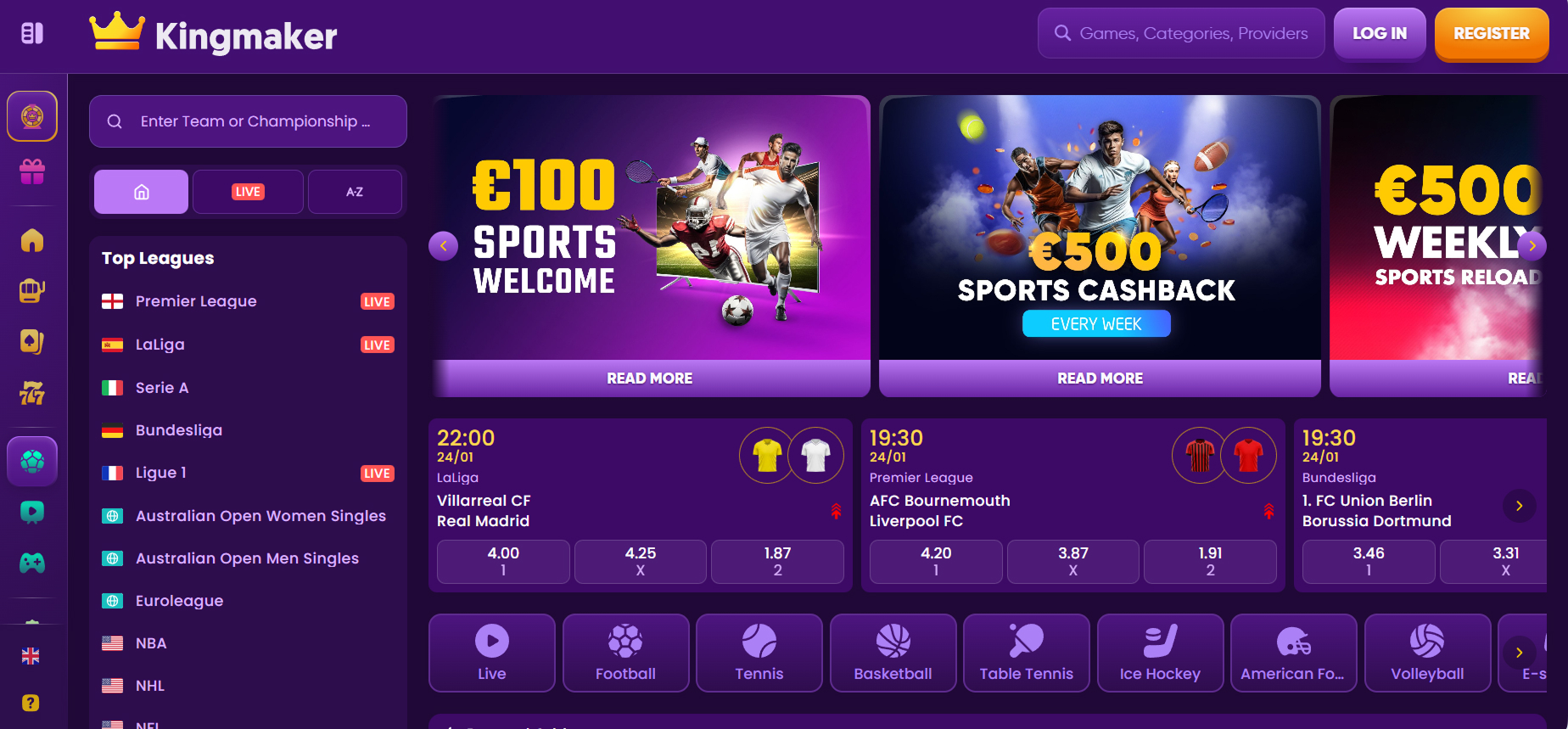 Kingmaker Casino Športne Stavnice