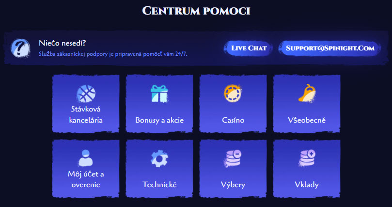 Spinight Kazino Customer-Service
