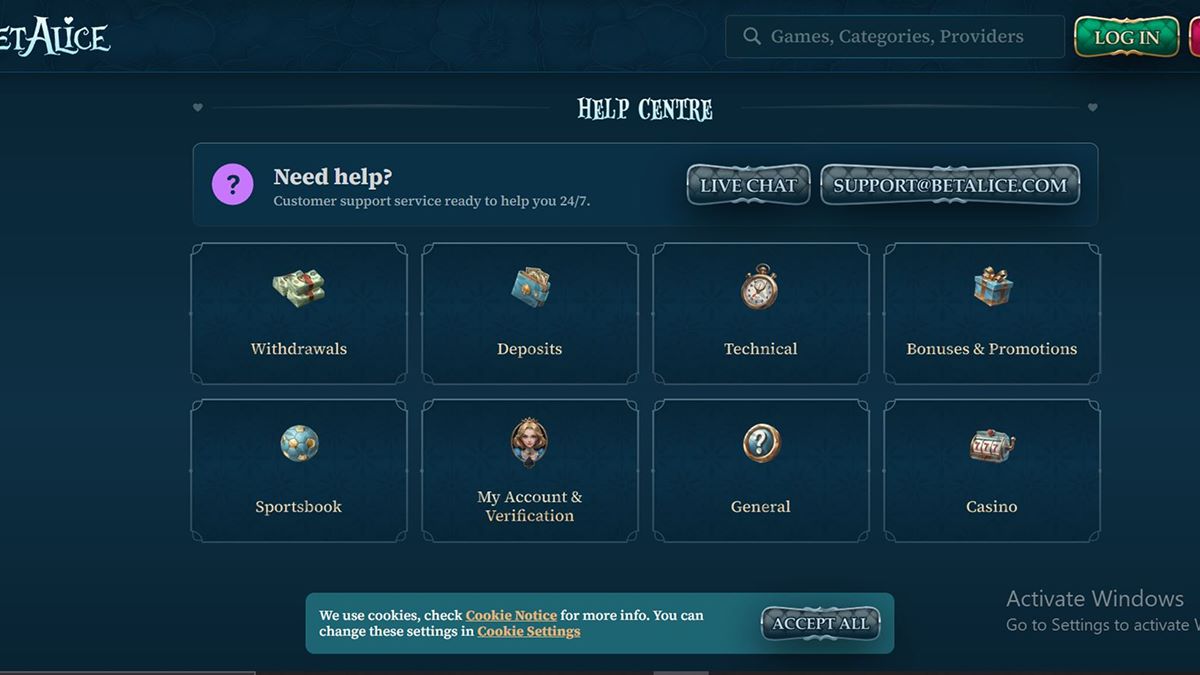 betalice casino help centre