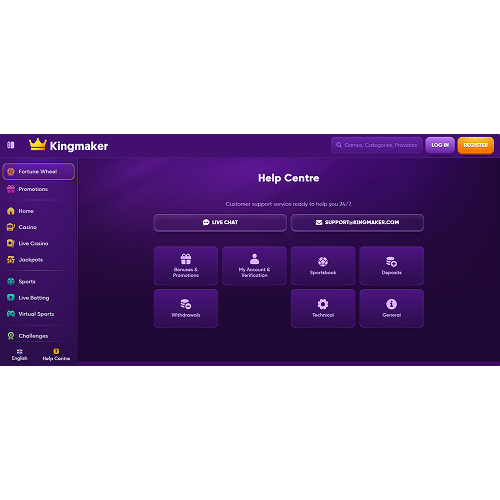 Kingmaker Kazino Podpora Strankam