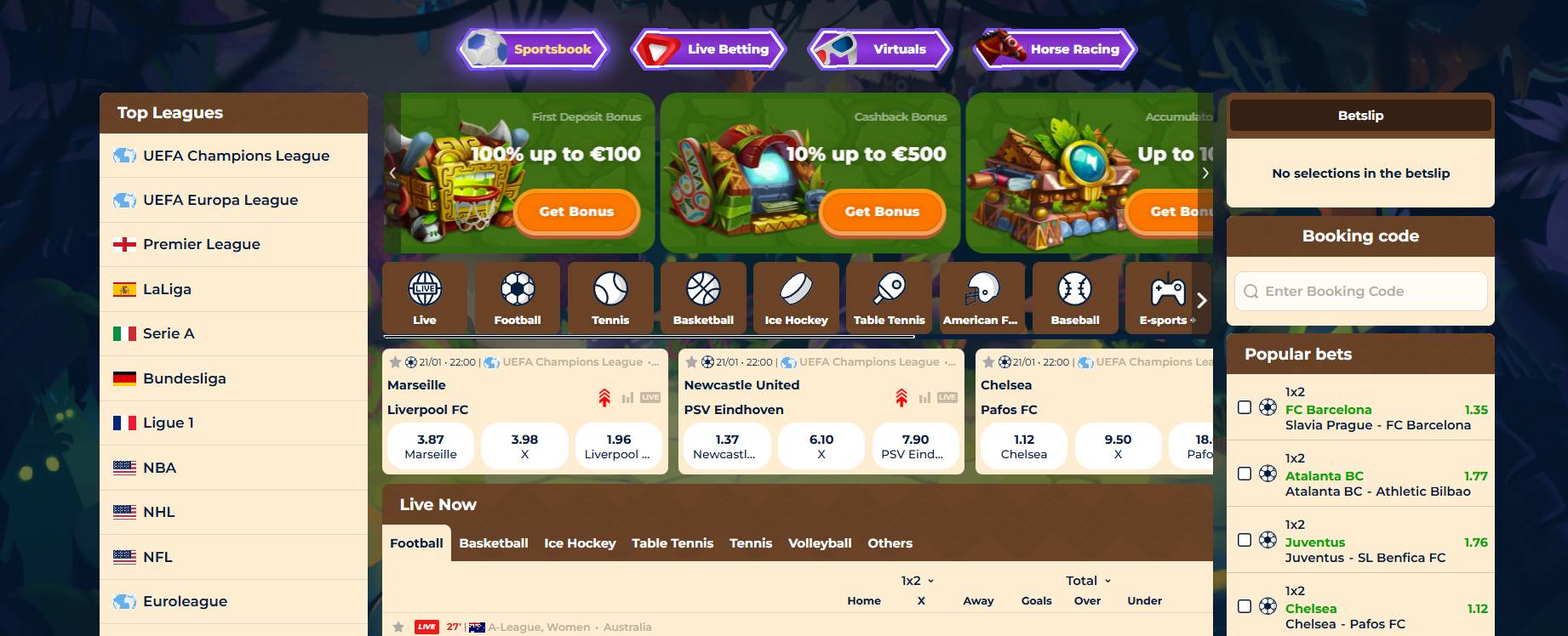 wazamba-casino-sports-betting-section