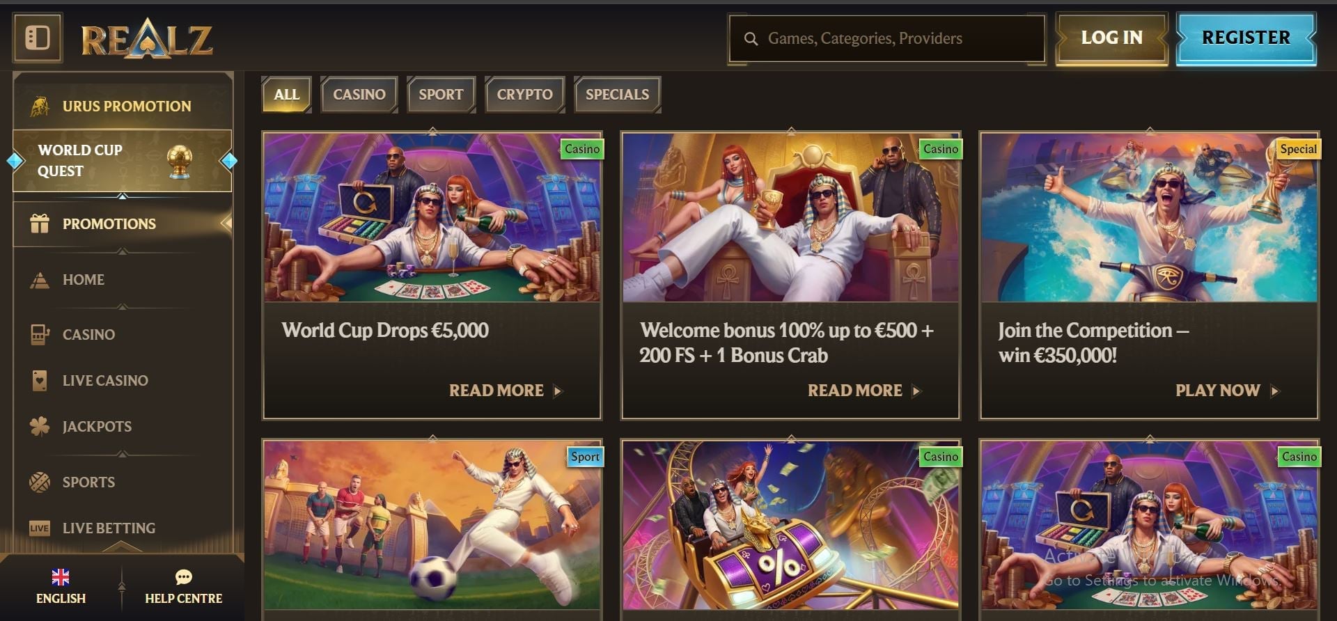 realz casino promotions