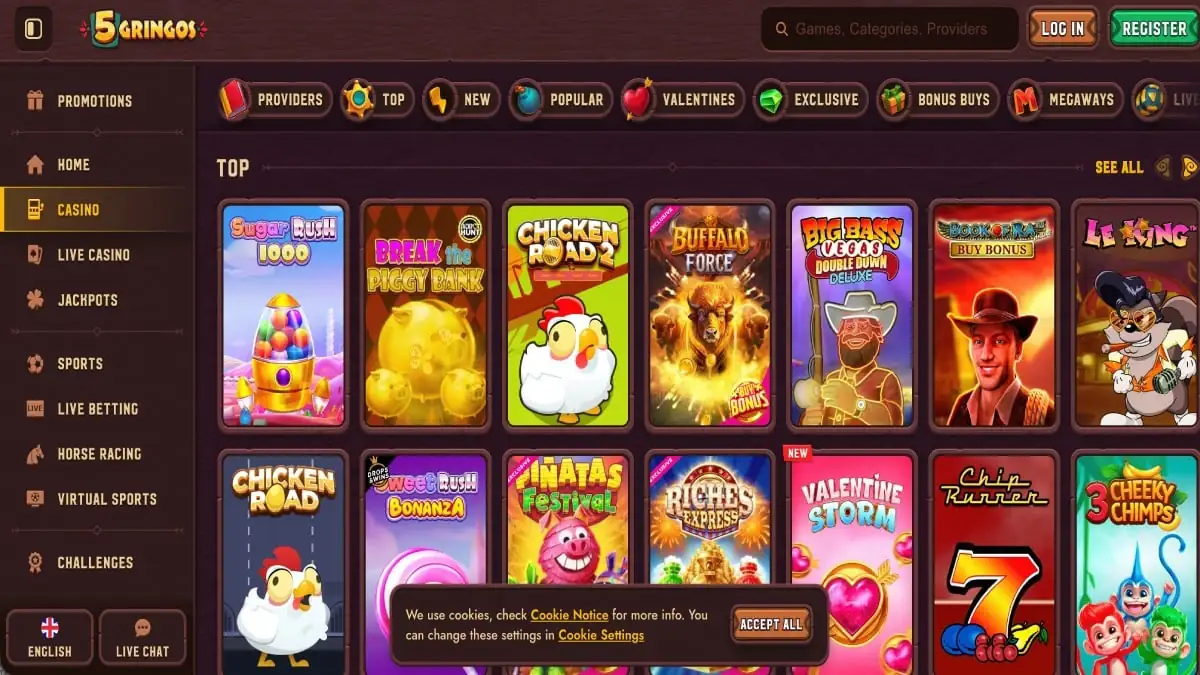 Zbirka Iger 5 Gringos Casino