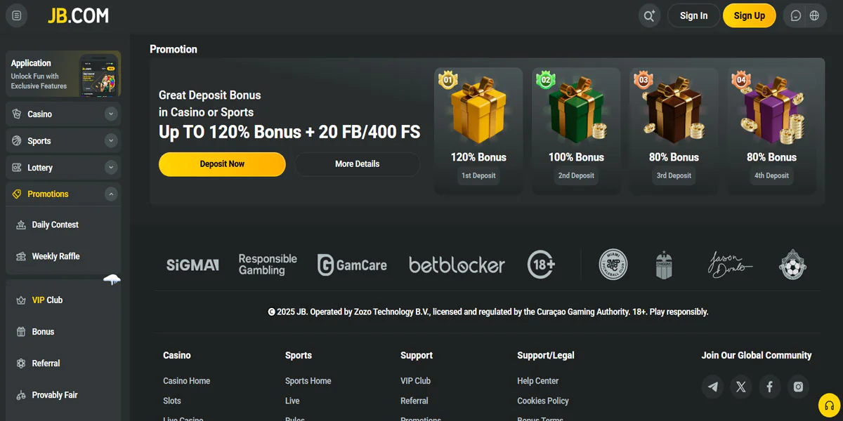 JB Casino Bonuses