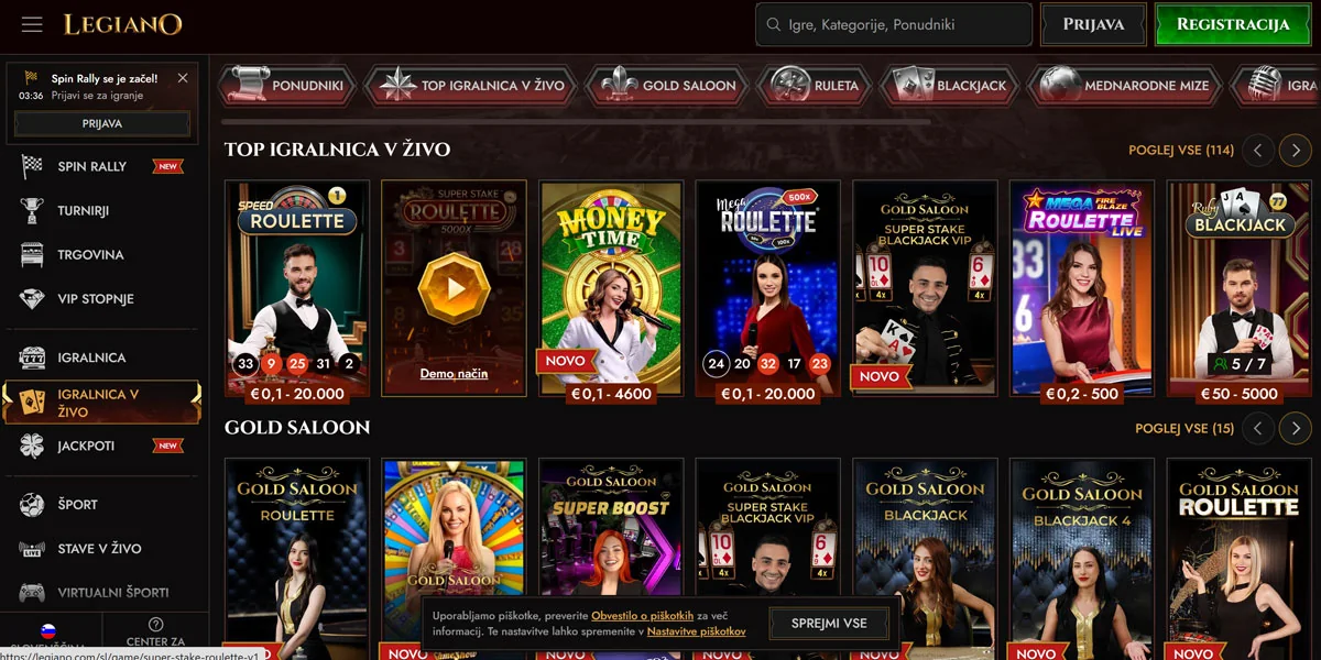 Legiano Casino Live Casino