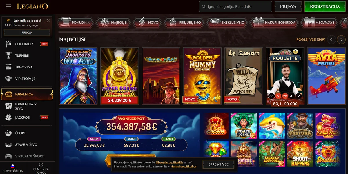 Legiano Casino Slot Games