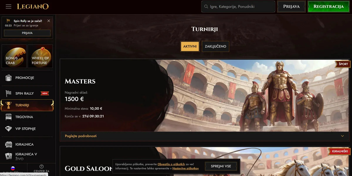 Legiano Casino Tournaments