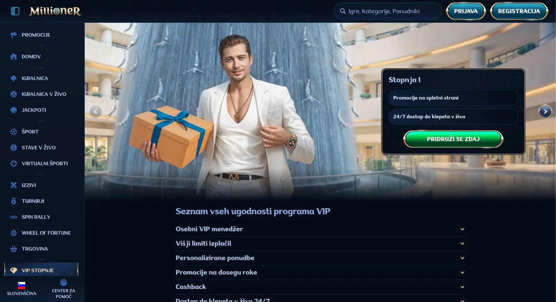 Millioner Casino VIP Club