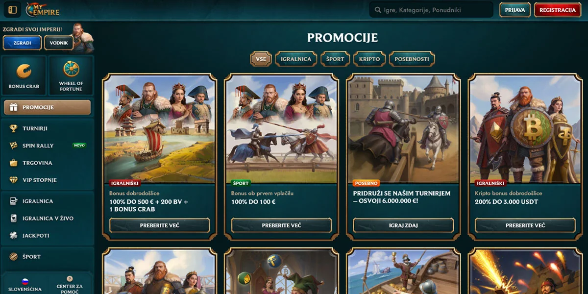 MyEmpire Casino Promotions