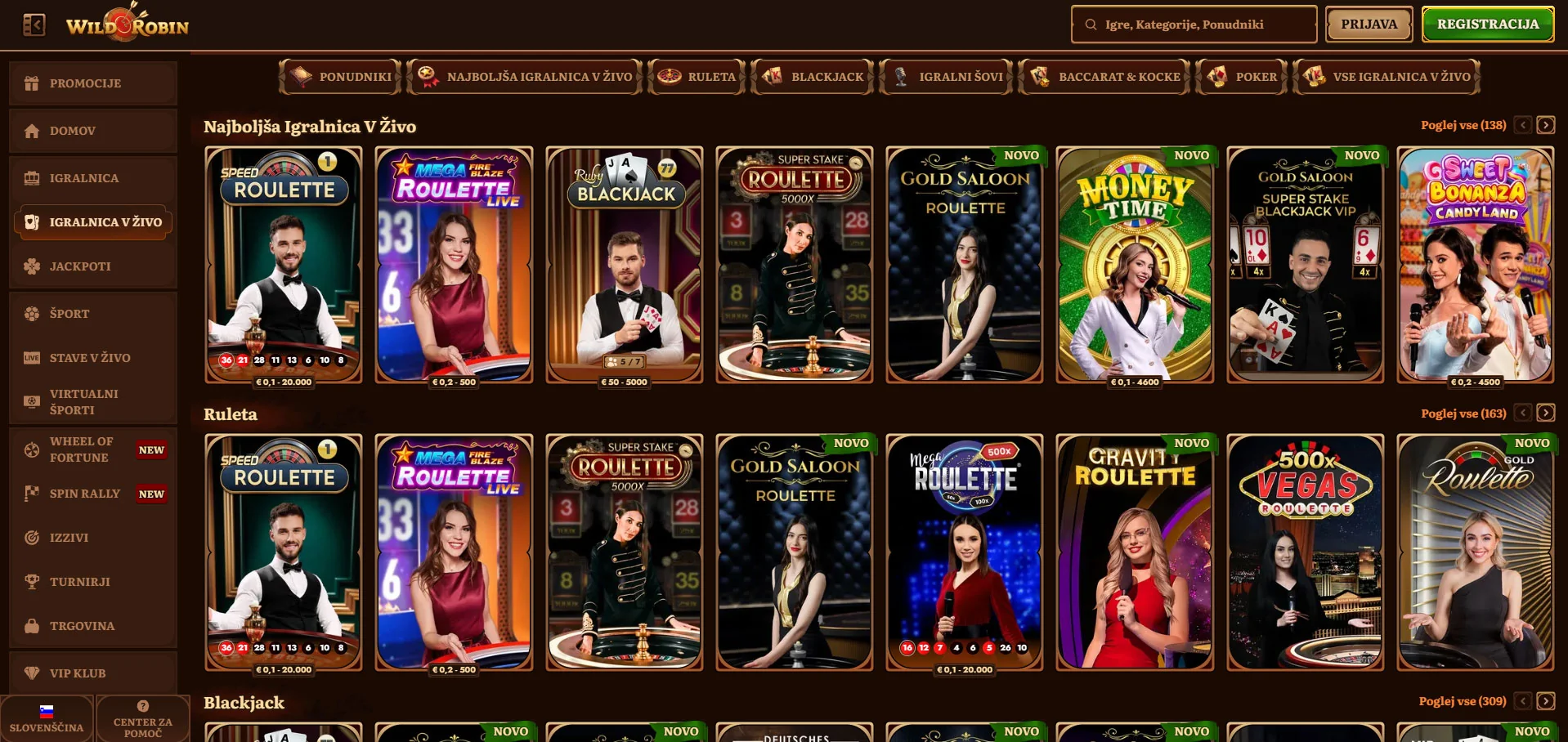 Wild Robin Live-Games