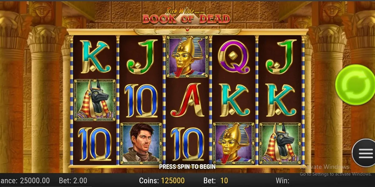 book of dead base screen 1
