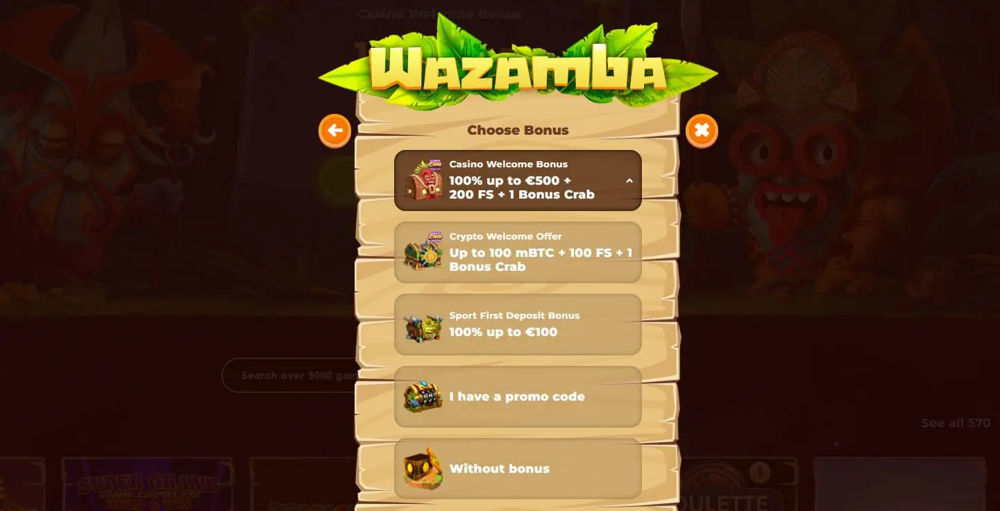 wazamba-casino-welcome-bonuses